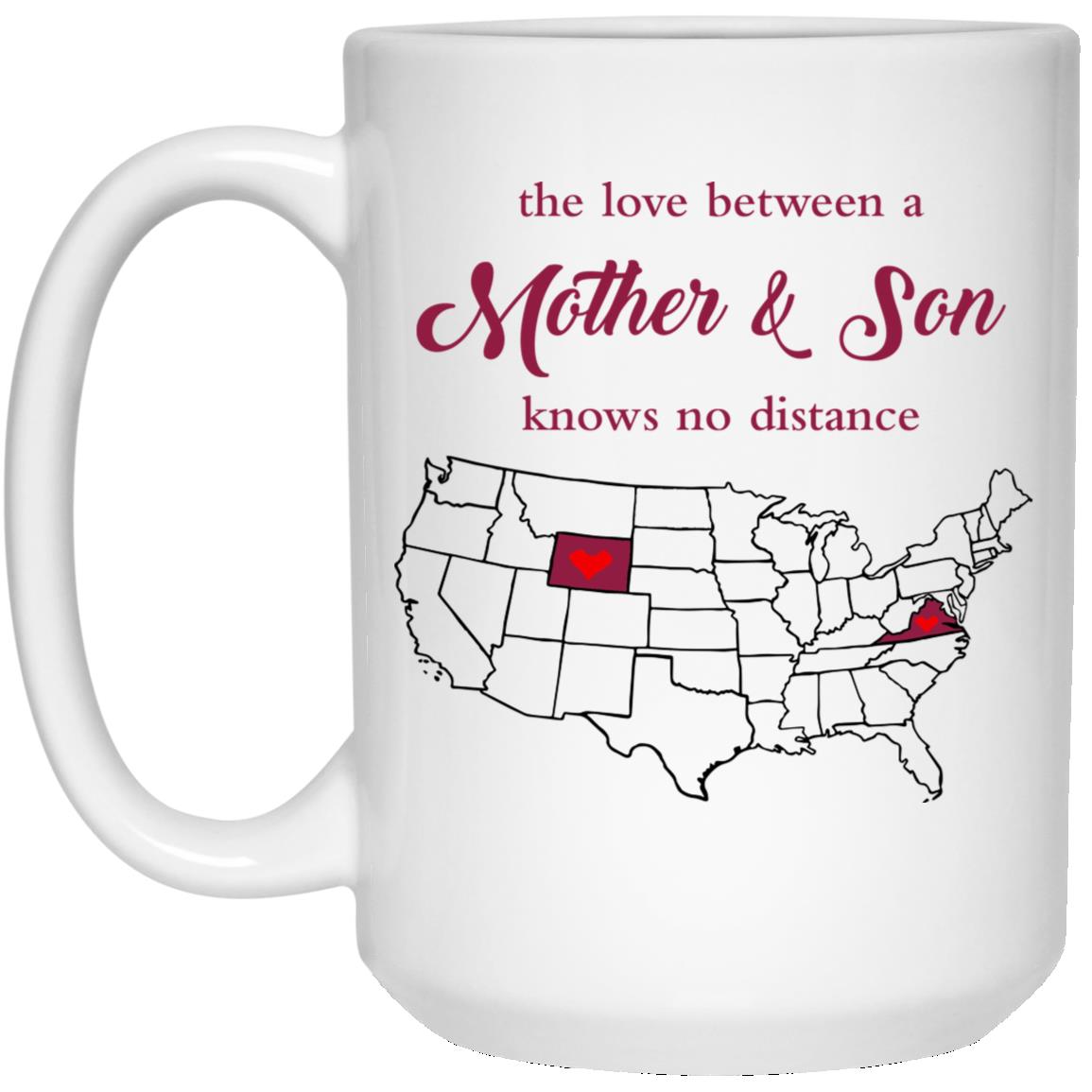 Wyoming Virginia The Love Between Mother And Son Mug - Mug Teezalo