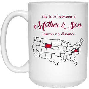 Wyoming Virginia The Love Between Mother And Son Mug - Mug Teezalo