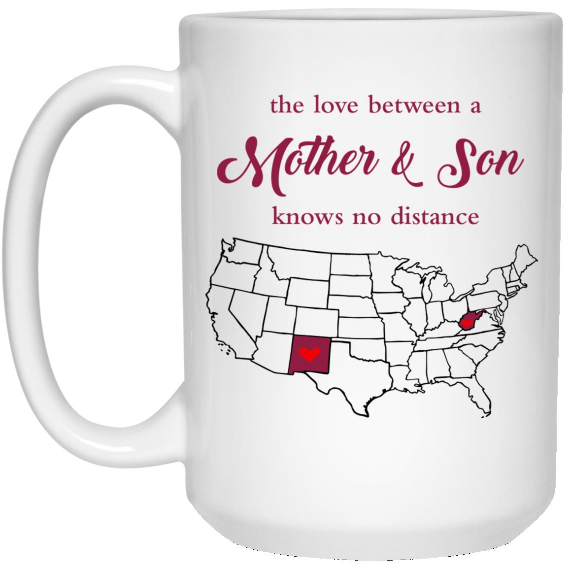 West Virginia New Mexico The Love Between Mother And Son Mug - Mug Teezalo