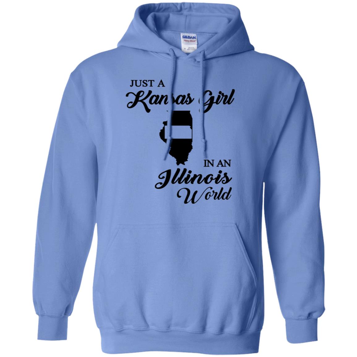 Just A Kansas Girl In An Illinois World T-Shirt - T-shirt Teezalo