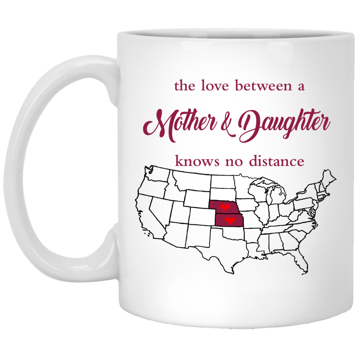Nebraska Kansas Mother And Daughter Mug - Mug Teezalo