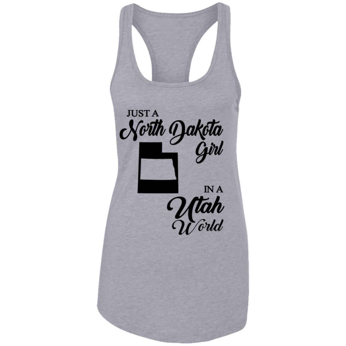 Just A North Dakota Girl In A Utah World T Shirt - T-shirt Teezalo