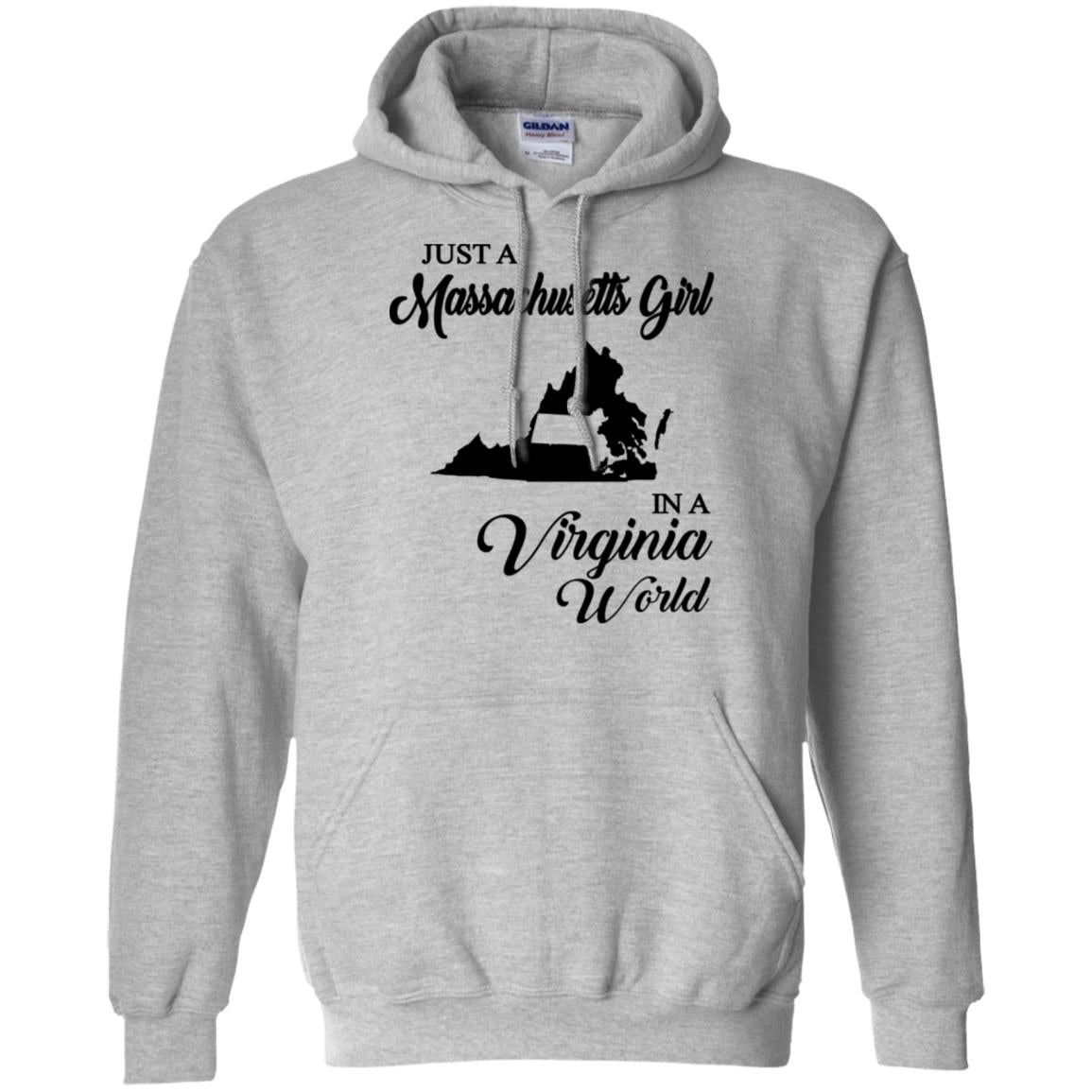 Just A Massachusetts Girl In A Virginia  World T-shirt - T-shirt Teezalo
