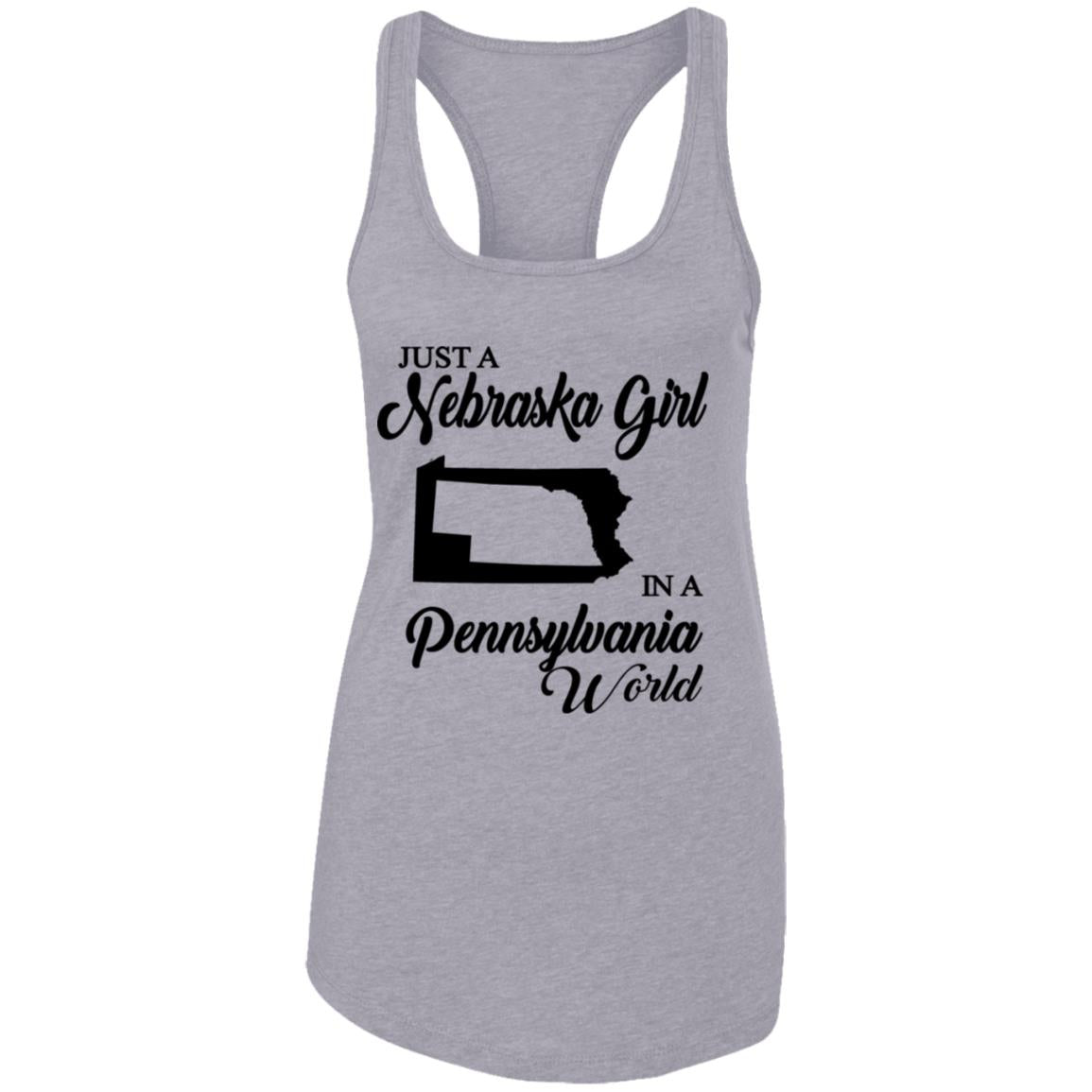 Just A Nebraska Girl In A Pennsylvania World T-Shirt - T-shirt Teezalo