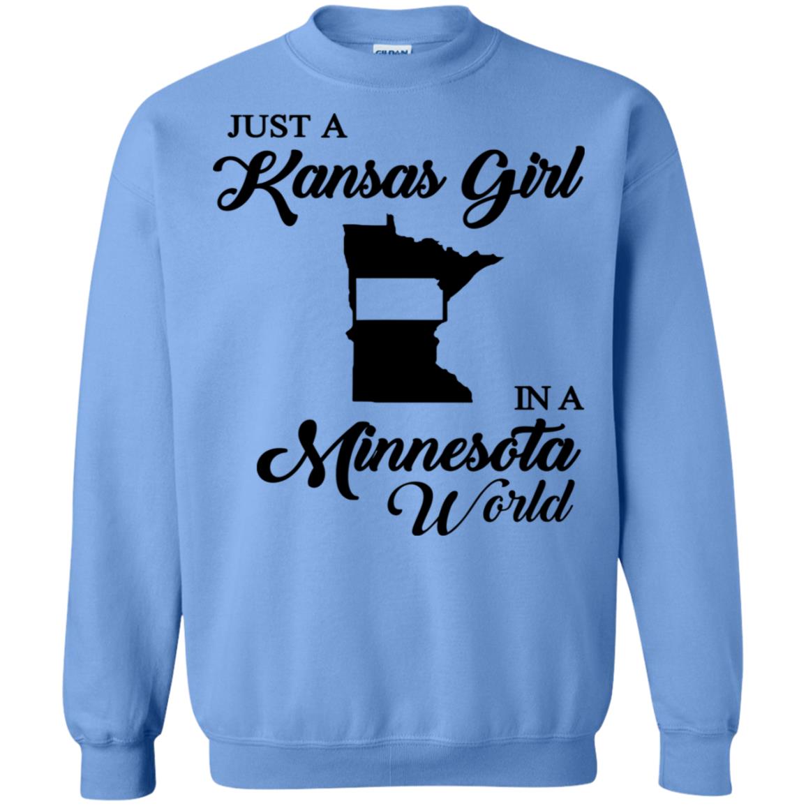 Just A Kansas Girl In A Minesota World T- Shirt - T-shirt Teezalo