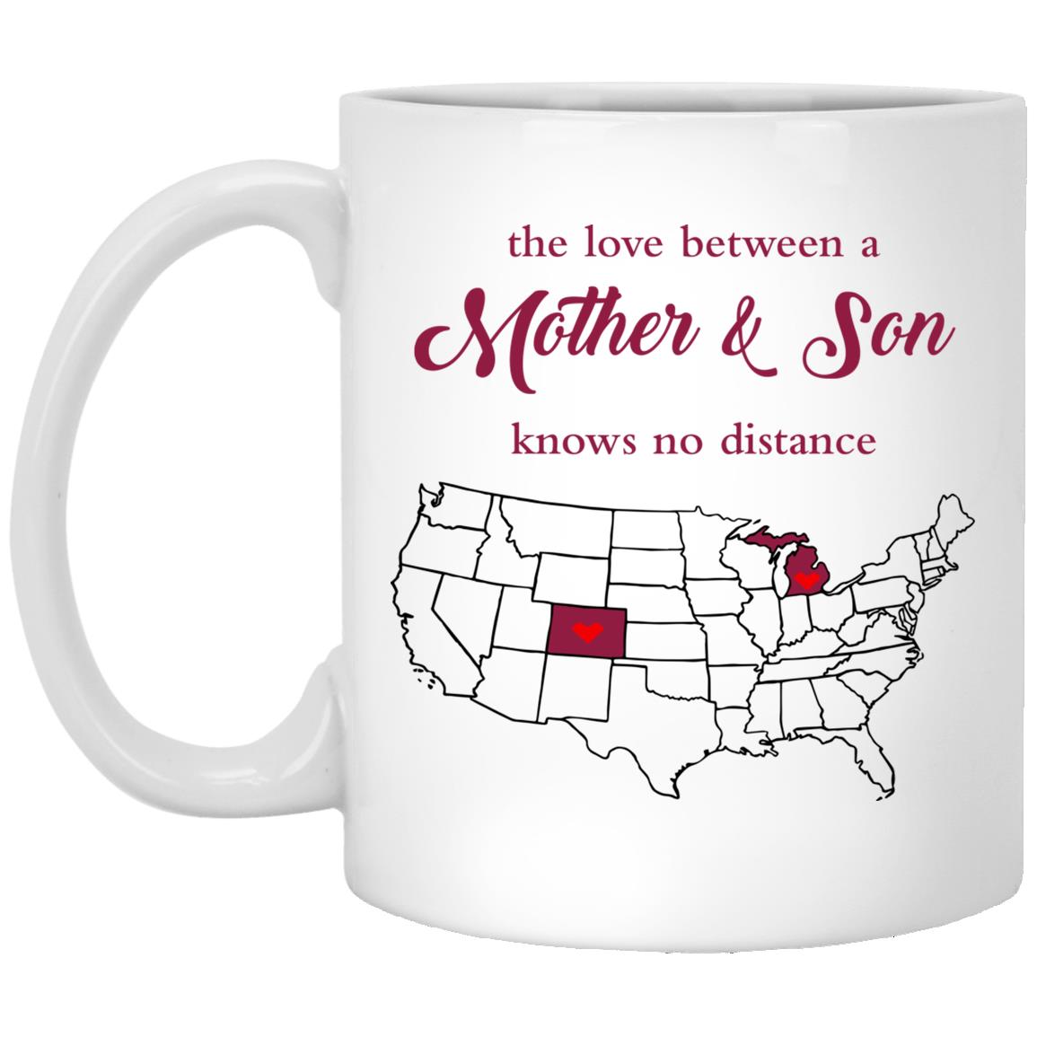 Colorado Michigan The Love Between Mother And Son Mug - Mug Teezalo