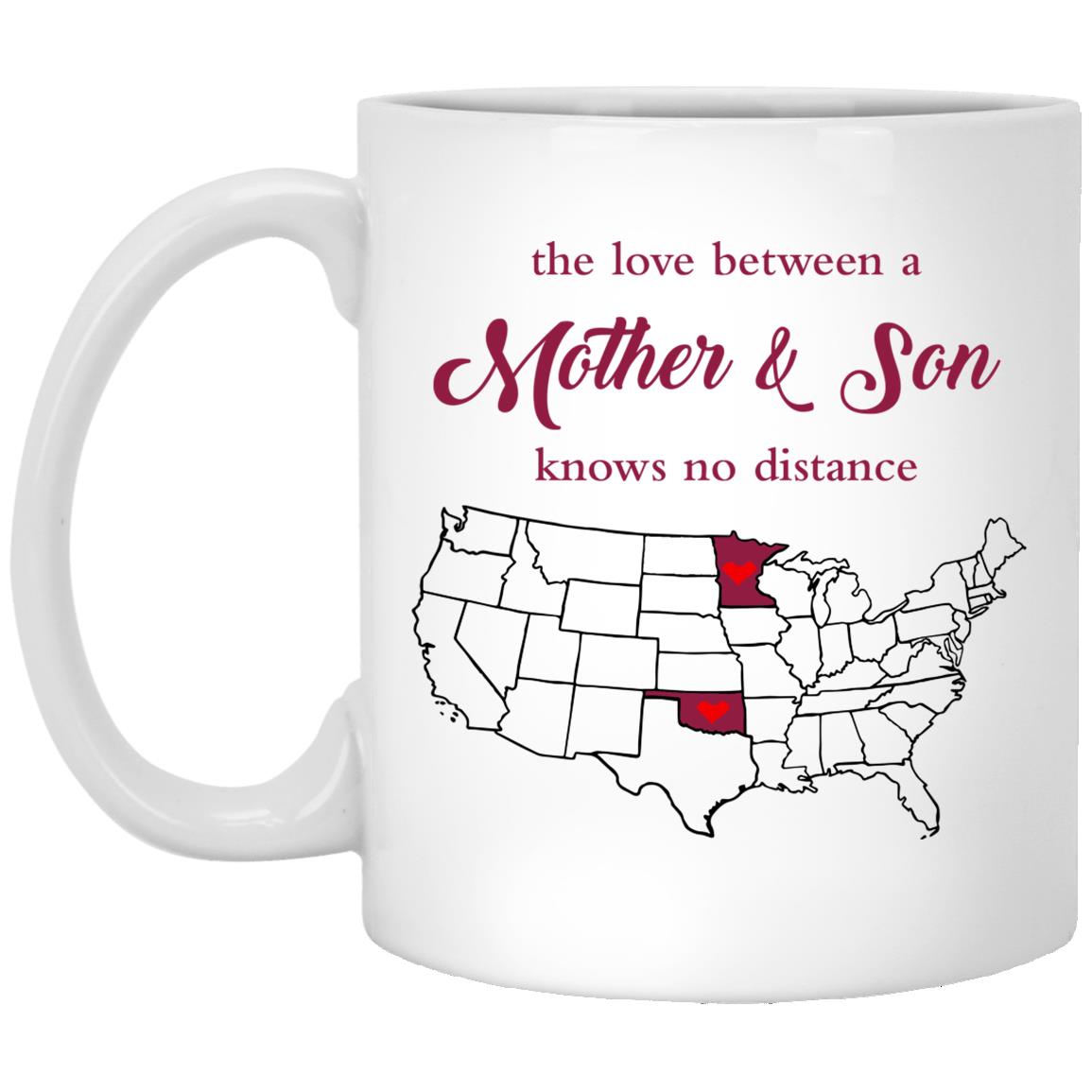 Minnesota Oklahoma The Love Between Mother And Son Mug - Mug Teezalo