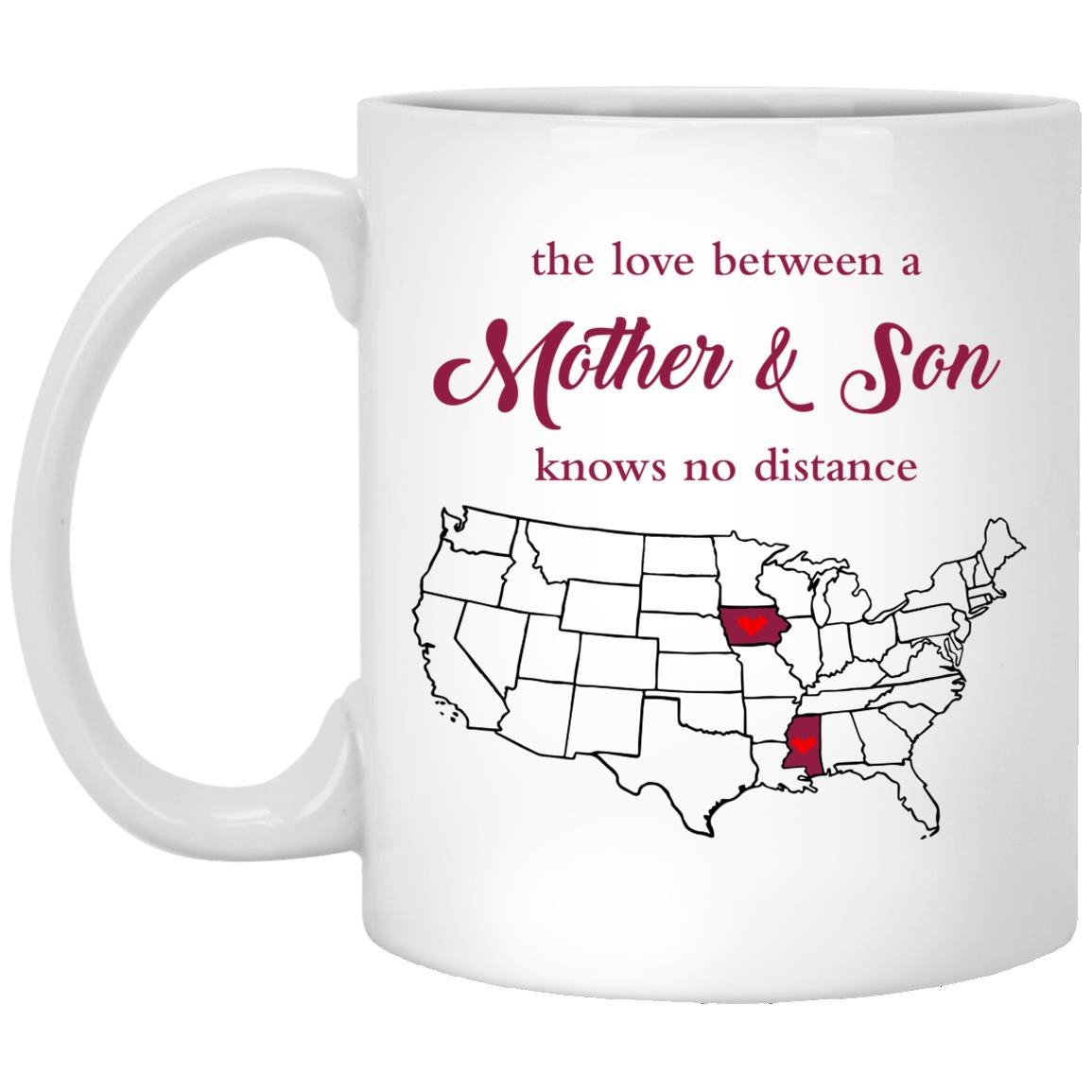 Mississippi Iowa The Love Between Mother And Son Mug - Mug Teezalo