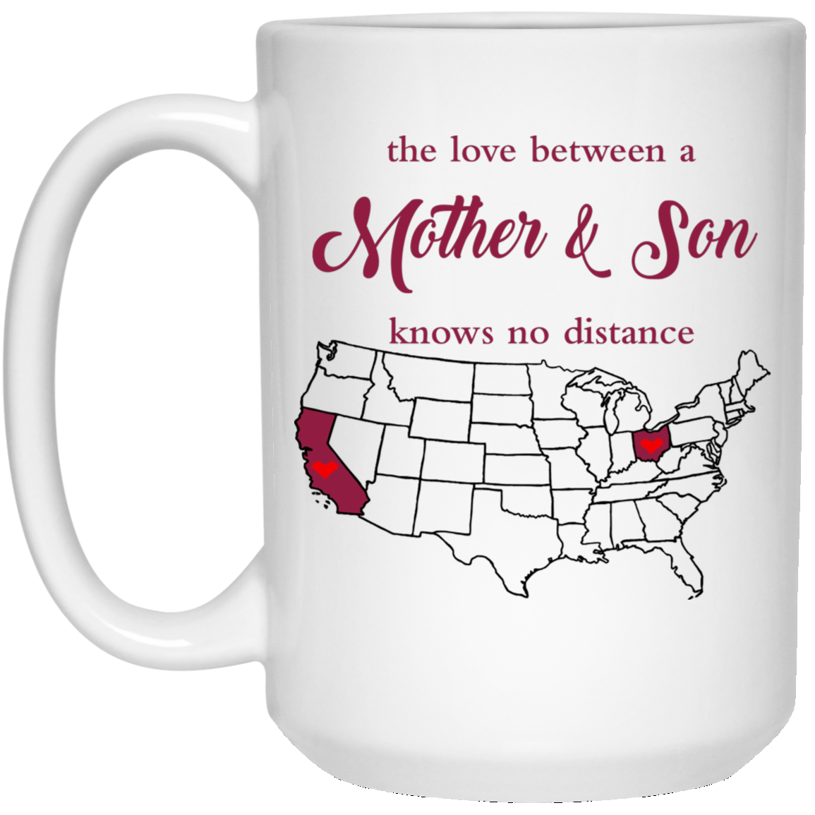 Ohio California The Love Mother And Son Mug - Mug Teezalo