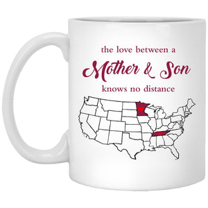 Tennessee Minnesota The Love Between Mother And Son Mug - Mug Teezalo