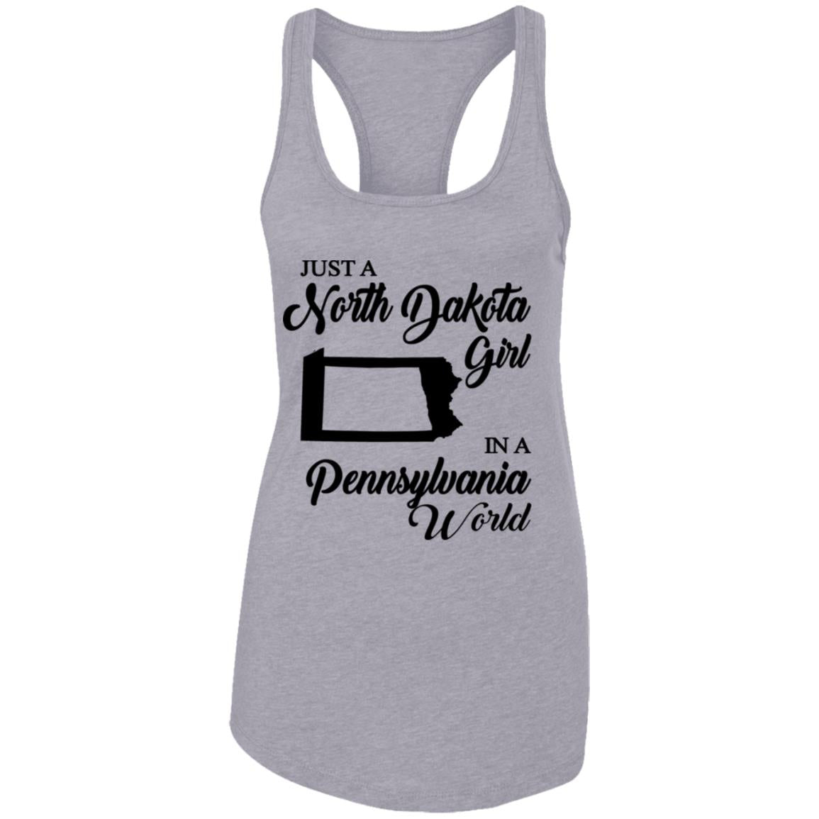 Just A North Dakota Girl In A Pennsylvania World T Shirt - T-shirt Teezalo