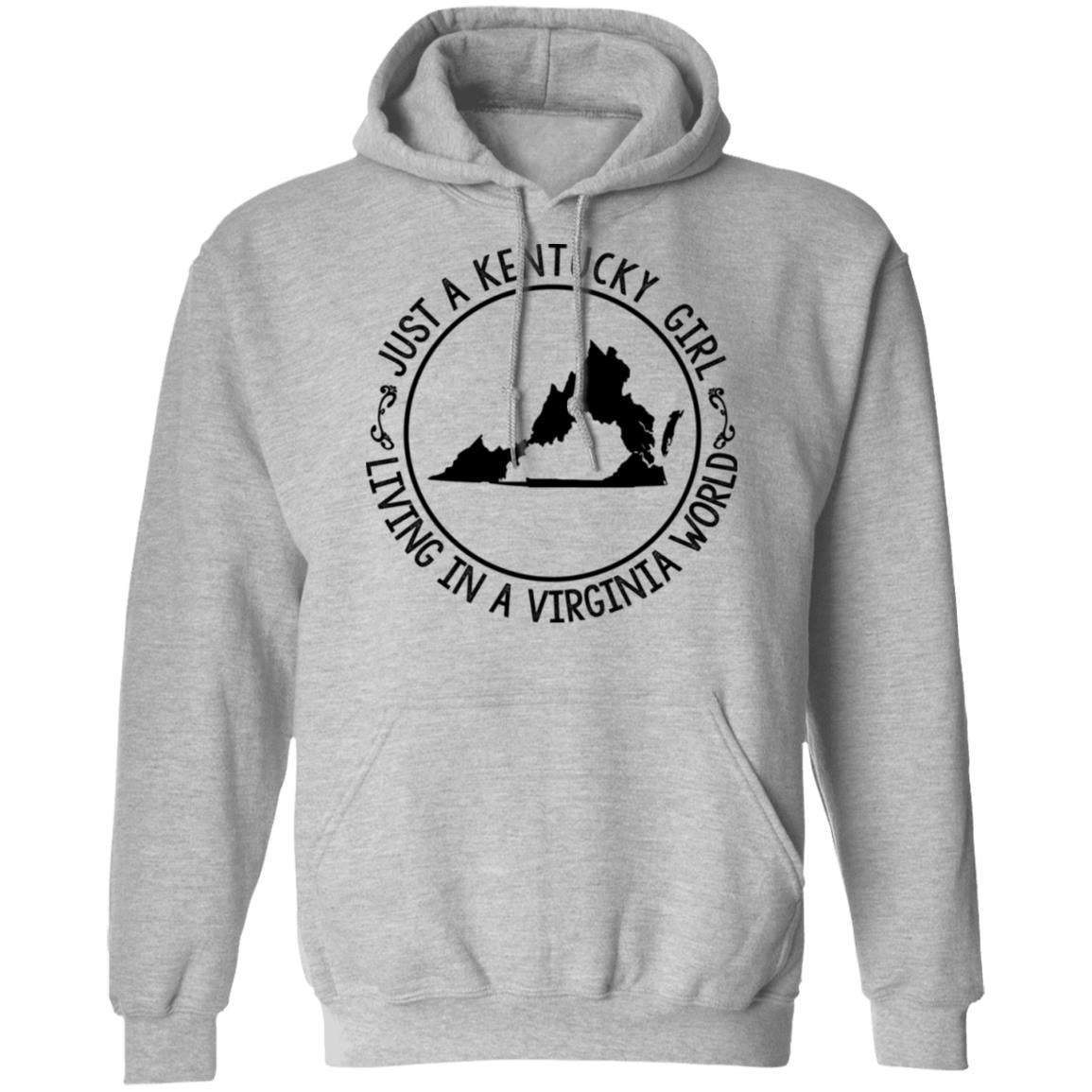 Kentucky Girl Living In Virginia World T-Shirt - T-shirt Teezalo