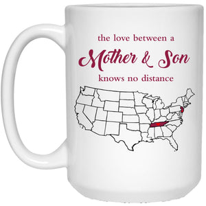 Tennessee New Jersey The Love Between Mother And Son Mug - Mug Teezalo