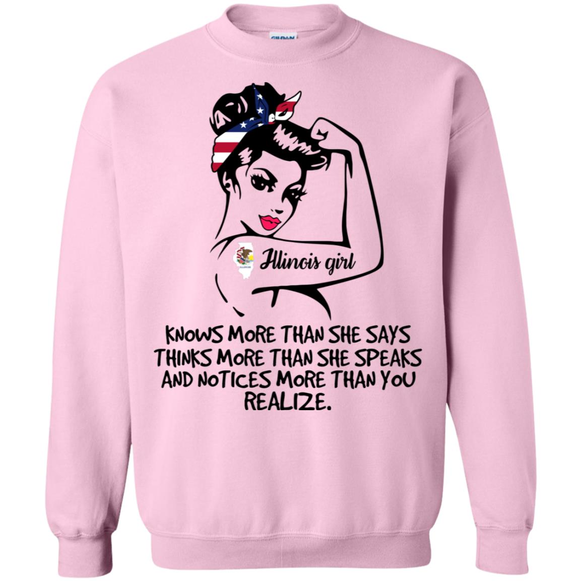 Illinois Girl Knows More Than She Says Hoodie - Hoodie Teezalo