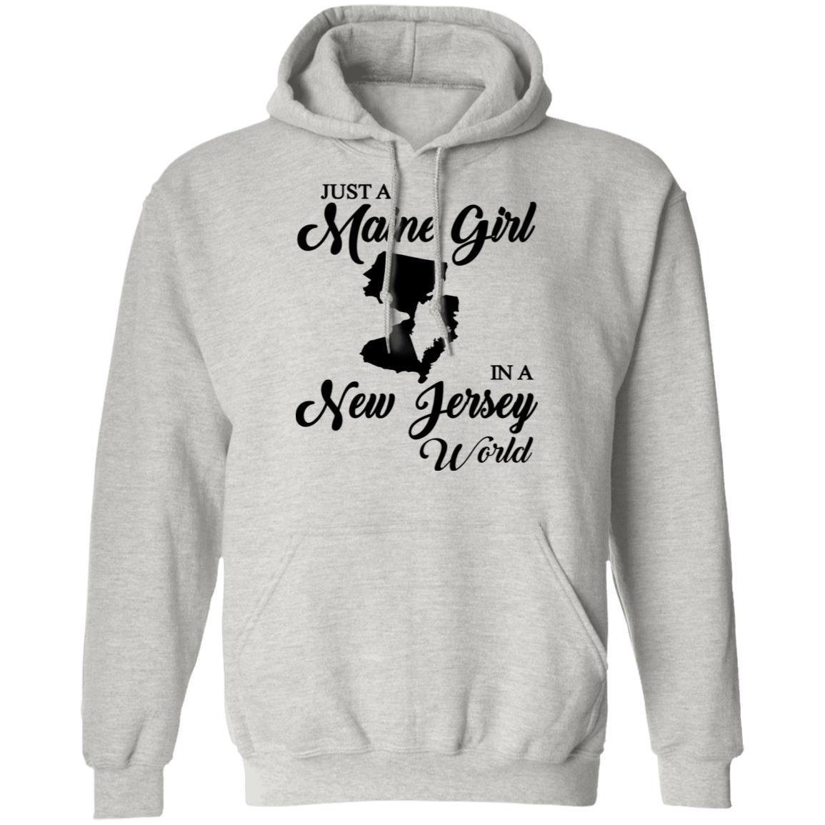 Just A Maine Girl In A Jersey World T-Shirt - T-shirt Teezalo