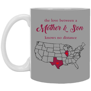 Illinois Texas The Love Between Mother And Son Mug - Mug Teezalo