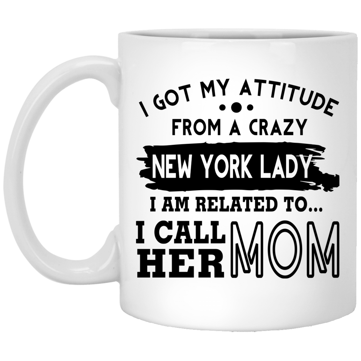 I Got My Attitude From A Crazy New York Lady Mug - Mug Teezalo