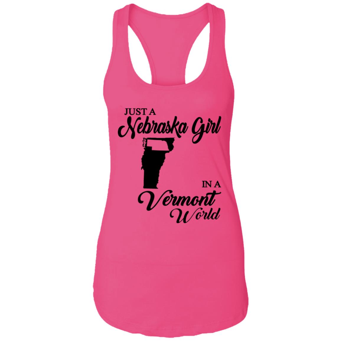 Just A Nebraska Girl In A Vermont World T-Shirt - T-shirt Teezalo