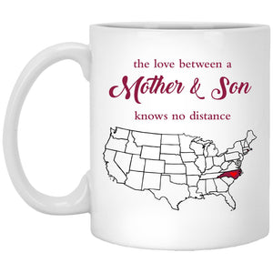 Rhode Island North Carolina The Love Between Mother And Son Mug - Mug Teezalo
