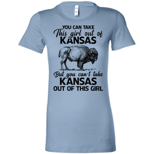 You Can't Take Kansas Out Of This Girl T Shirt - T-shirt Teezalo