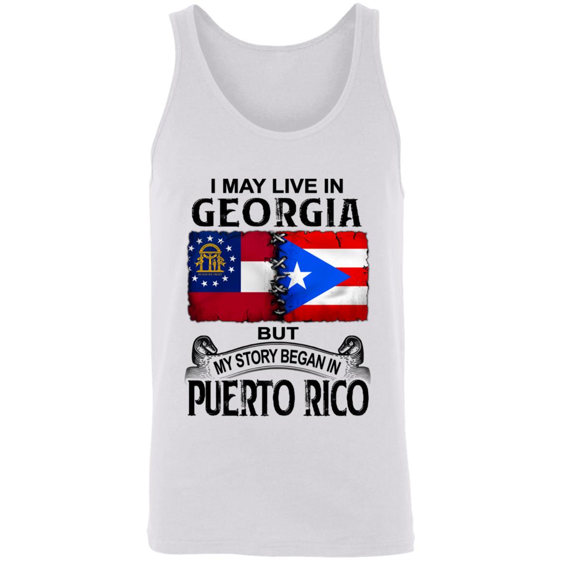 I Live In Georgia But My Story Began In Puerto Rico T Shirt - T-shirt Teezalo