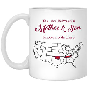 Oklahoma Tennessee The Love Between Mother And Son Mug - Mug Teezalo