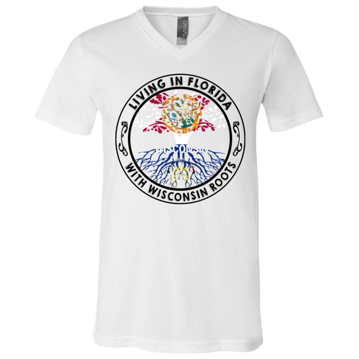 Living In Florida With Wisconsin Roots T-Shirt - T-shirt Teezalo