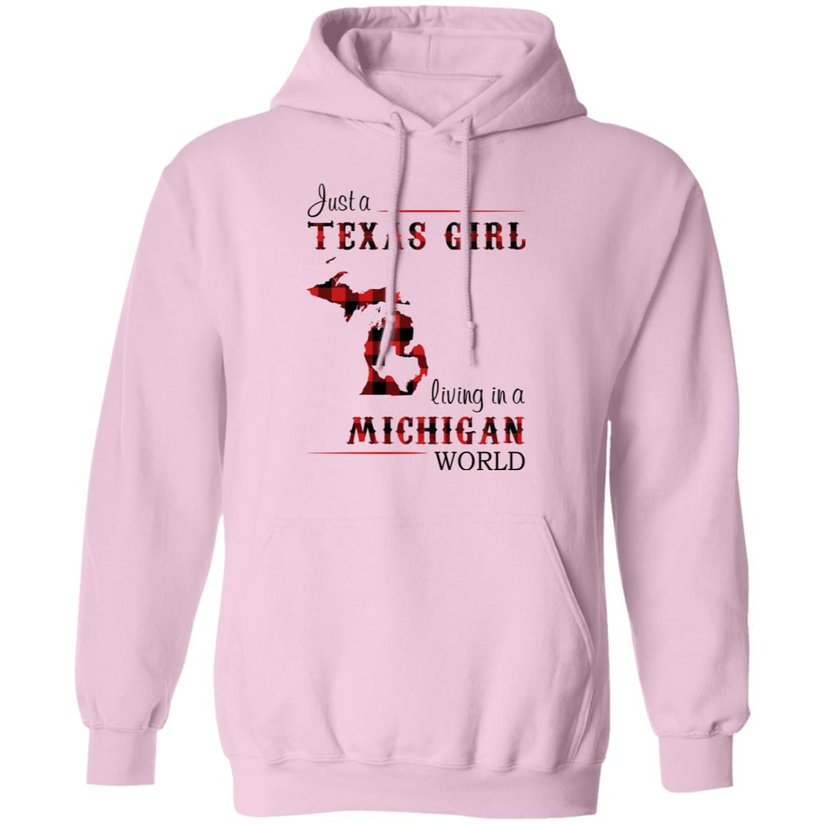 Just A Texas Girl Living In A Michigan World T- Shirt - T-shirt Teezalo