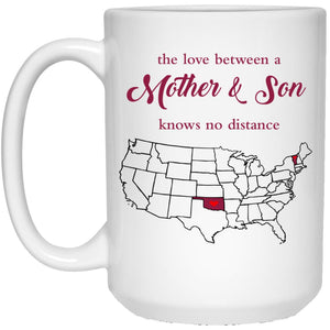 Oklahoma Vermont The Love Between Mother And Son Mug - Mug Teezalo