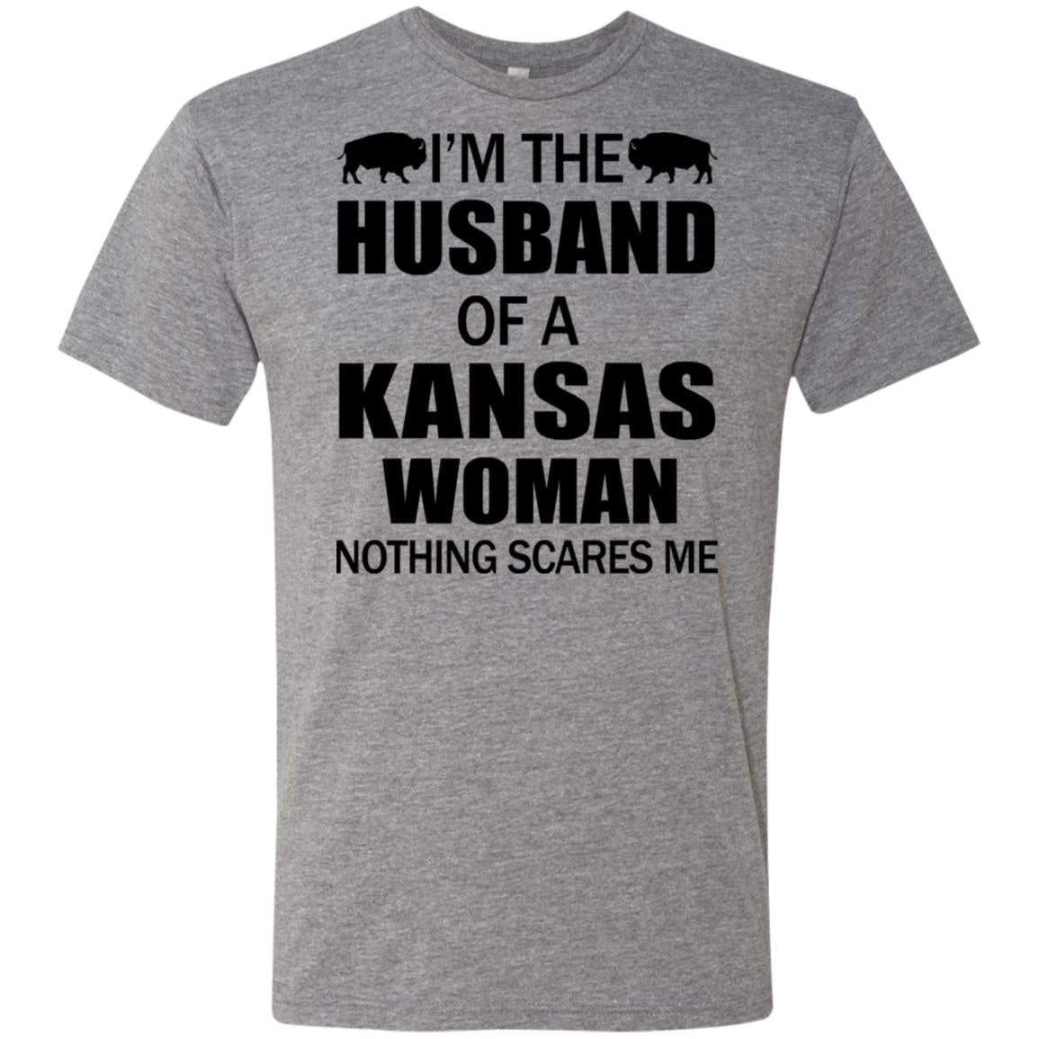 I'm The Husband Of A Kansas Woman T Shirt - T-shirt Teezalo