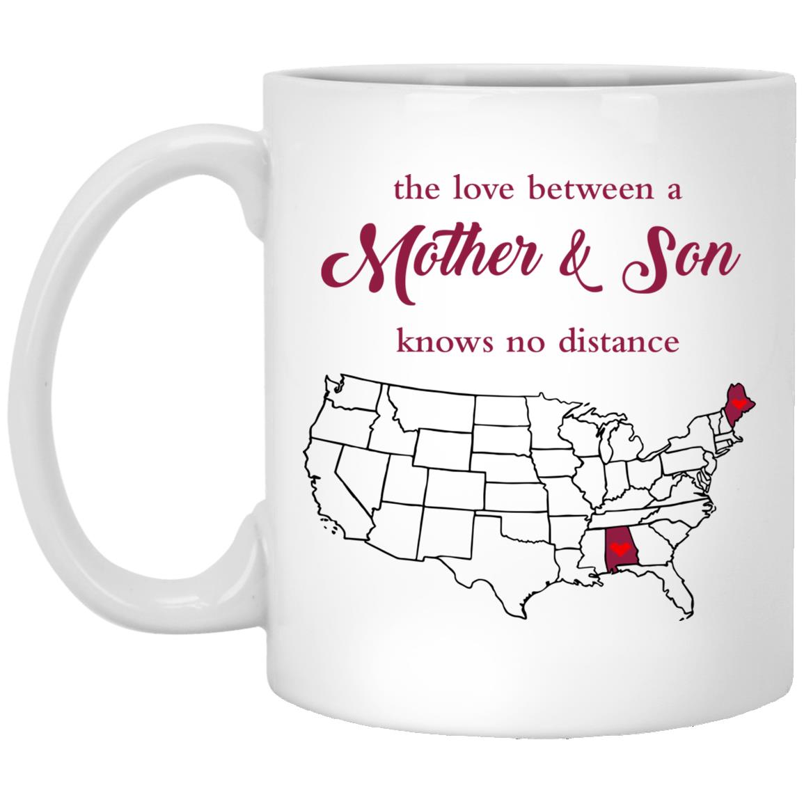 Maine Alabama The Love Between Mother And Son Mug - Mug Teezalo