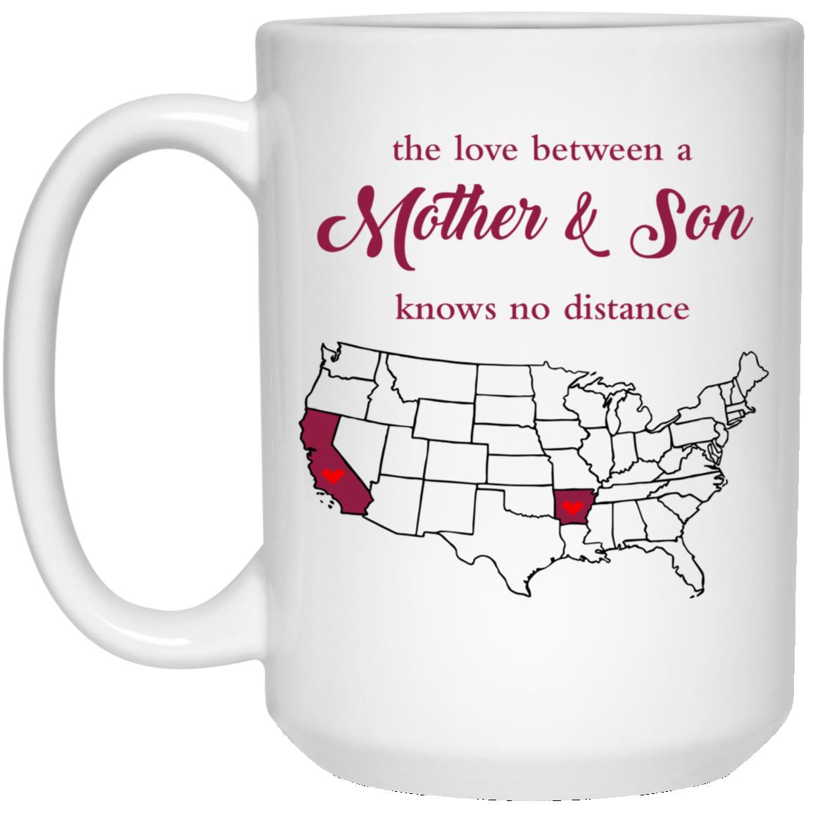 Arkansas California The Love Between Mother And Son Mug - Mug Teezalo