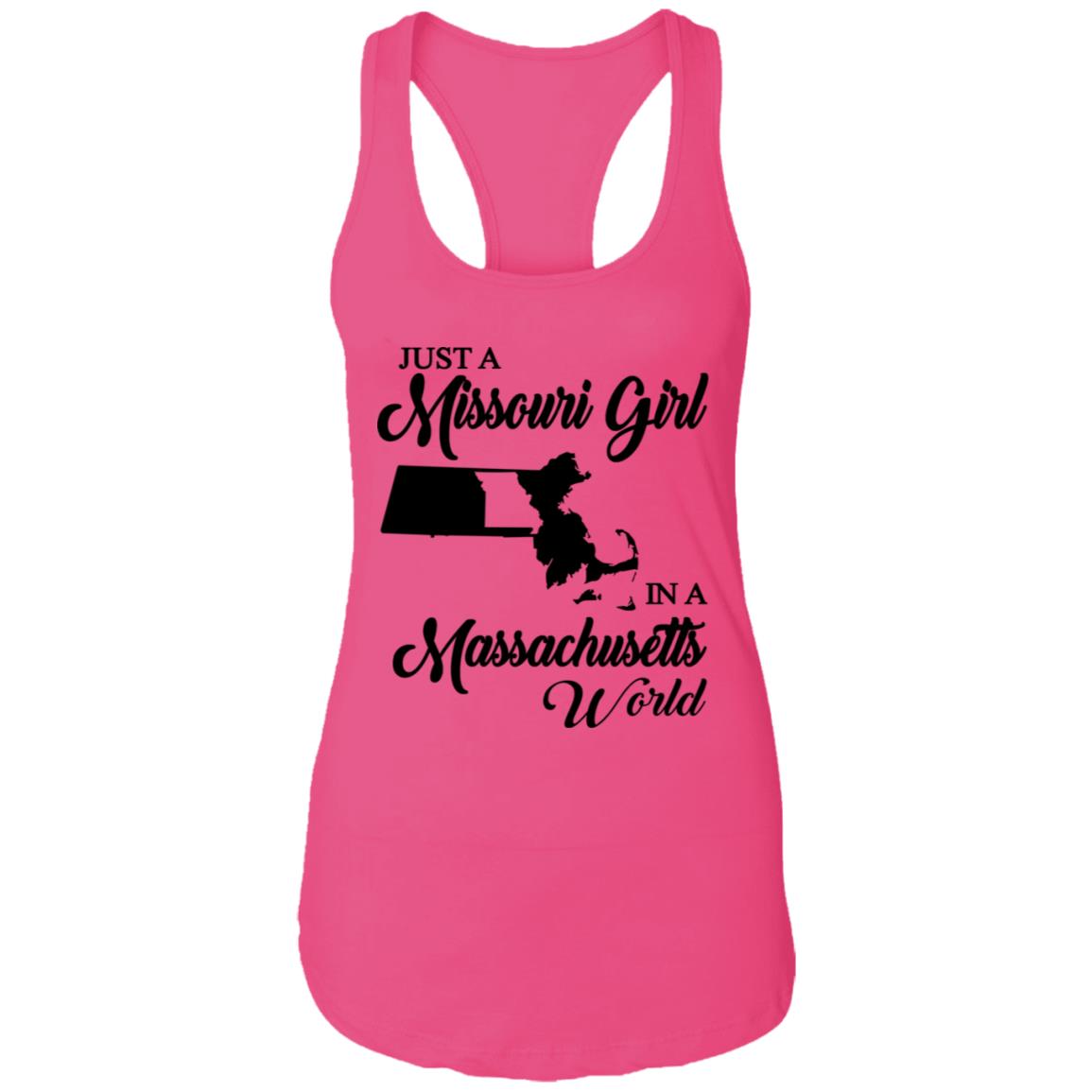 Just A Missouri Girl In A Massachusetts World T-Shirt - T-shirt Teezalo