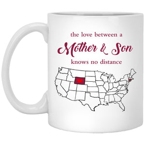 Wyoming Connecticut The Love Between Mother And Son Mug - Mug Teezalo