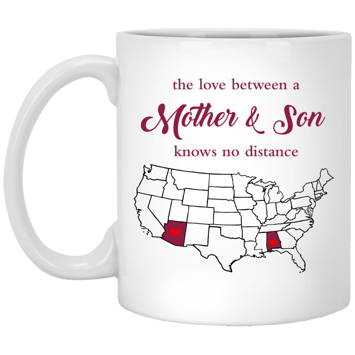Arizona Alabama The Love Between Mother And Son Mug - Mug Teezalo