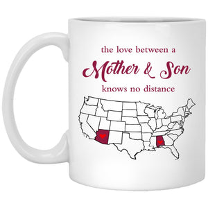 Arizona Alabama The Love Between Mother And Son Mug - Mug Teezalo