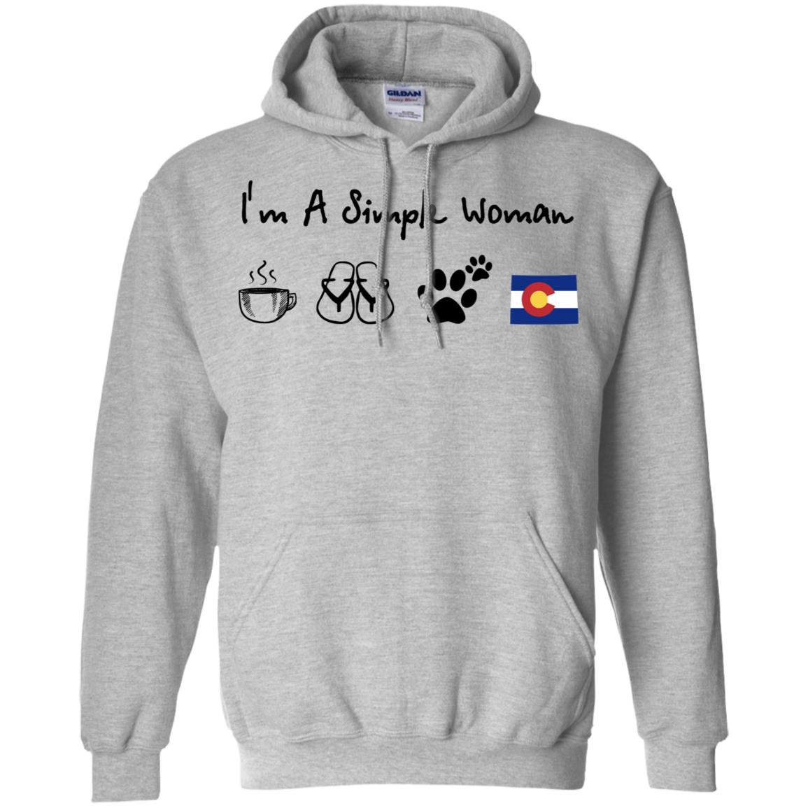 Colorado I'm A Simple Woman Coffee Hoodie - Hoodie Teezalo