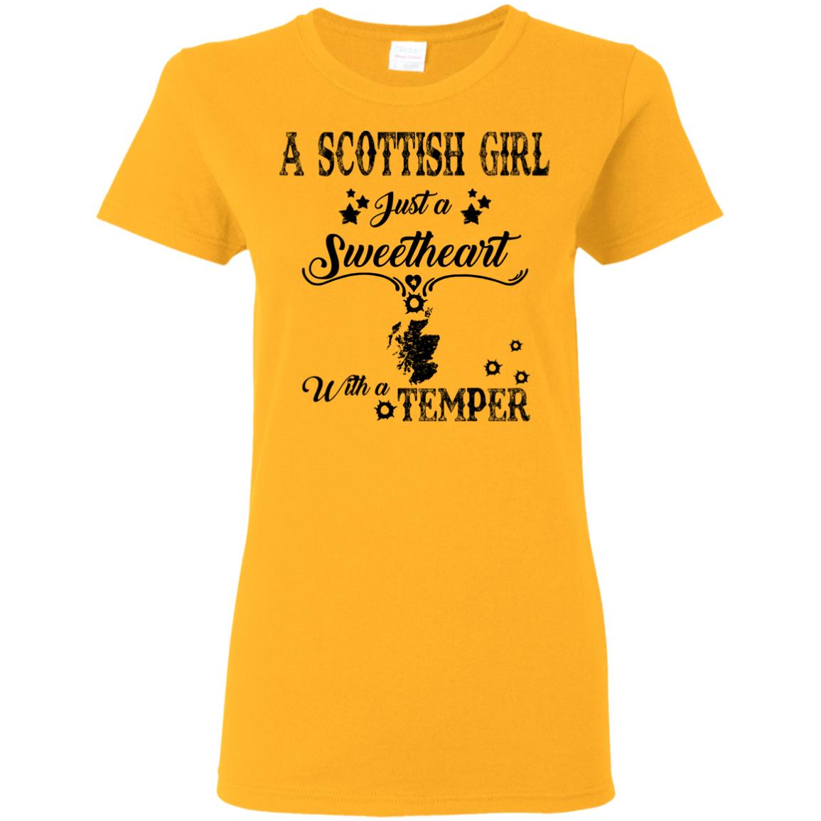 Scottish Girl Just A Sweetheart With A Temper T-Shirt - T-shirt Teezalo