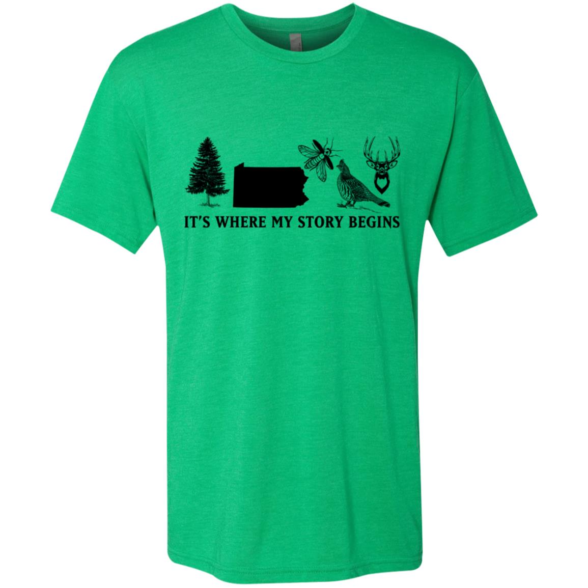 Pennsylvania Where My Story Begins T-Shirt - T-shirt Teezalo