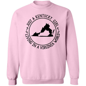 Kentucky Girl Living In Virginia World T-Shirt - T-shirt Teezalo