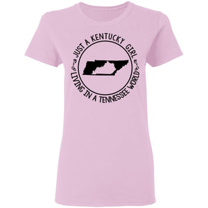 Kentucky Girl Living In Tennessee World Hoodie - T-shirt Teezalo