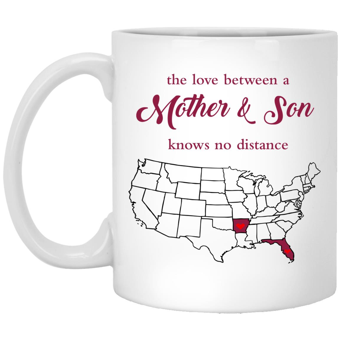 Arkansas Florida The Love Between Mother And Son Mug - Mug Teezalo