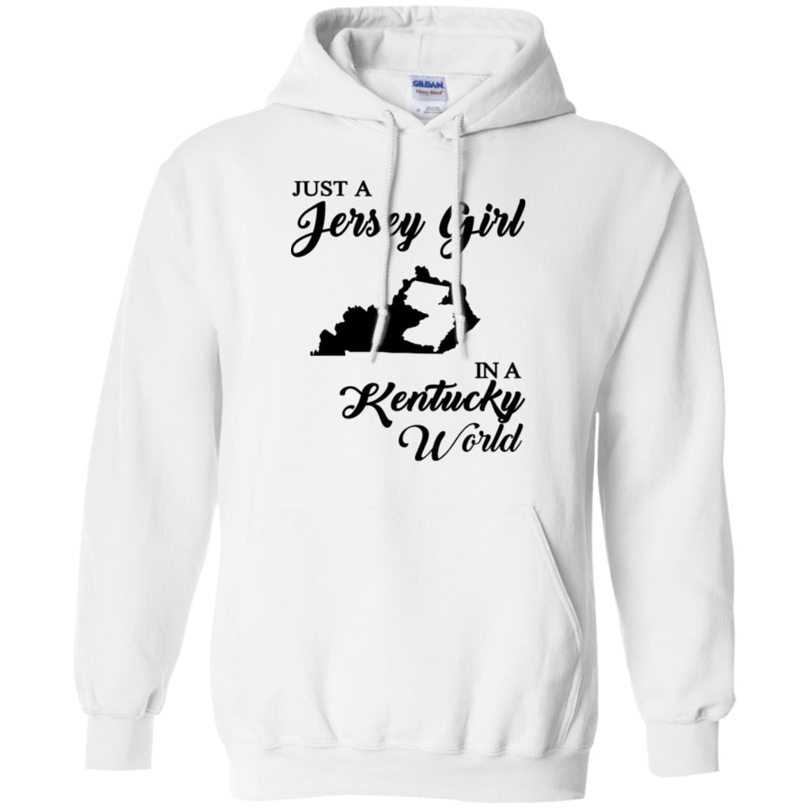Just A Jersey Girl In A Kentucky World T-Shirt - T-shirt Teezalo
