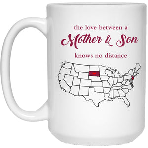 New Jersey Kansas The Love Between Mother And Son Mug - Mug Teezalo