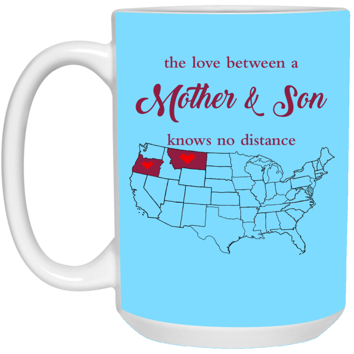 Montana Oregon The Love Mother And Son Mug - Mug Teezalo