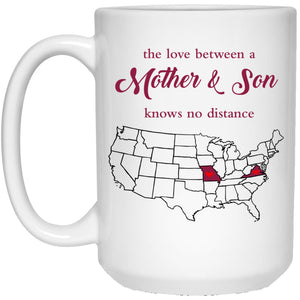 Virginia Missouri The Love Between Mother And Son Mug - Mug Teezalo