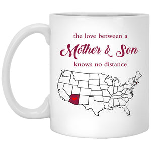 Arizona Rhode Island The Love Between Mother And Son Mug - Mug Teezalo