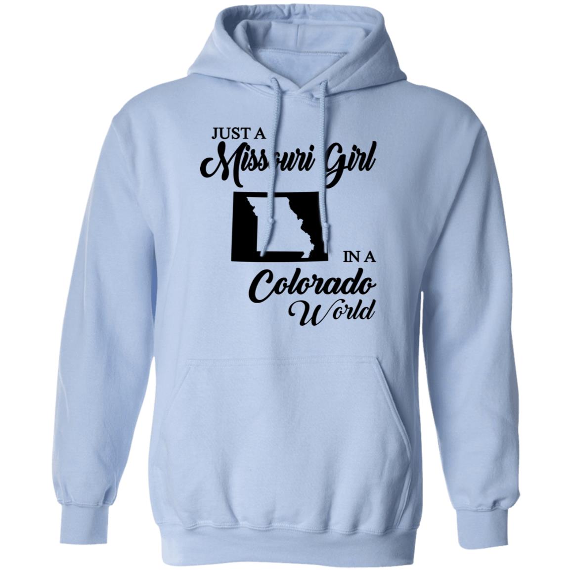 Just A Missouri Girl In A Colorado World T- Shirt - T-shirt Teezalo