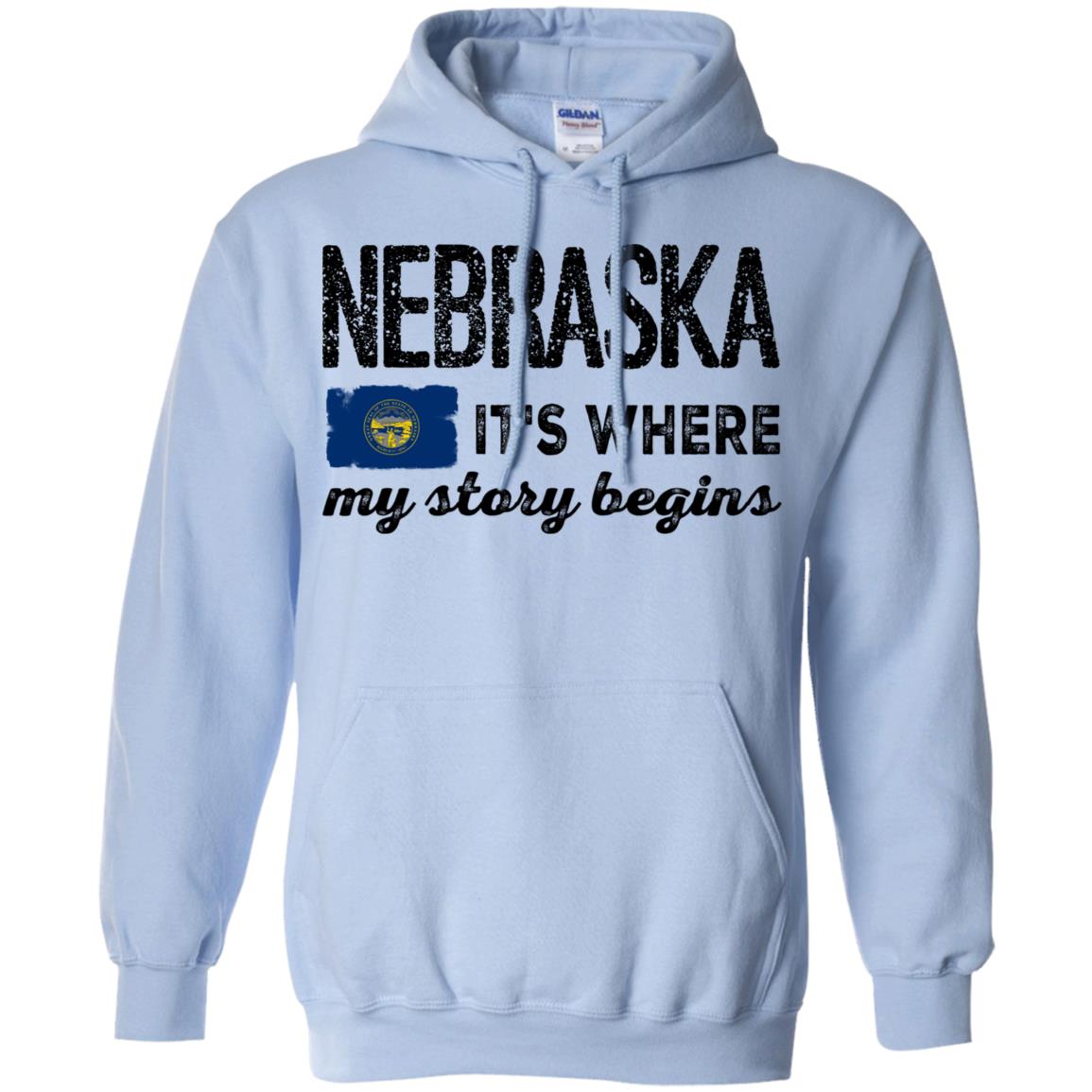 Nebraska It's Where My Story Begins T-Shirt - T-shirt Teezalo