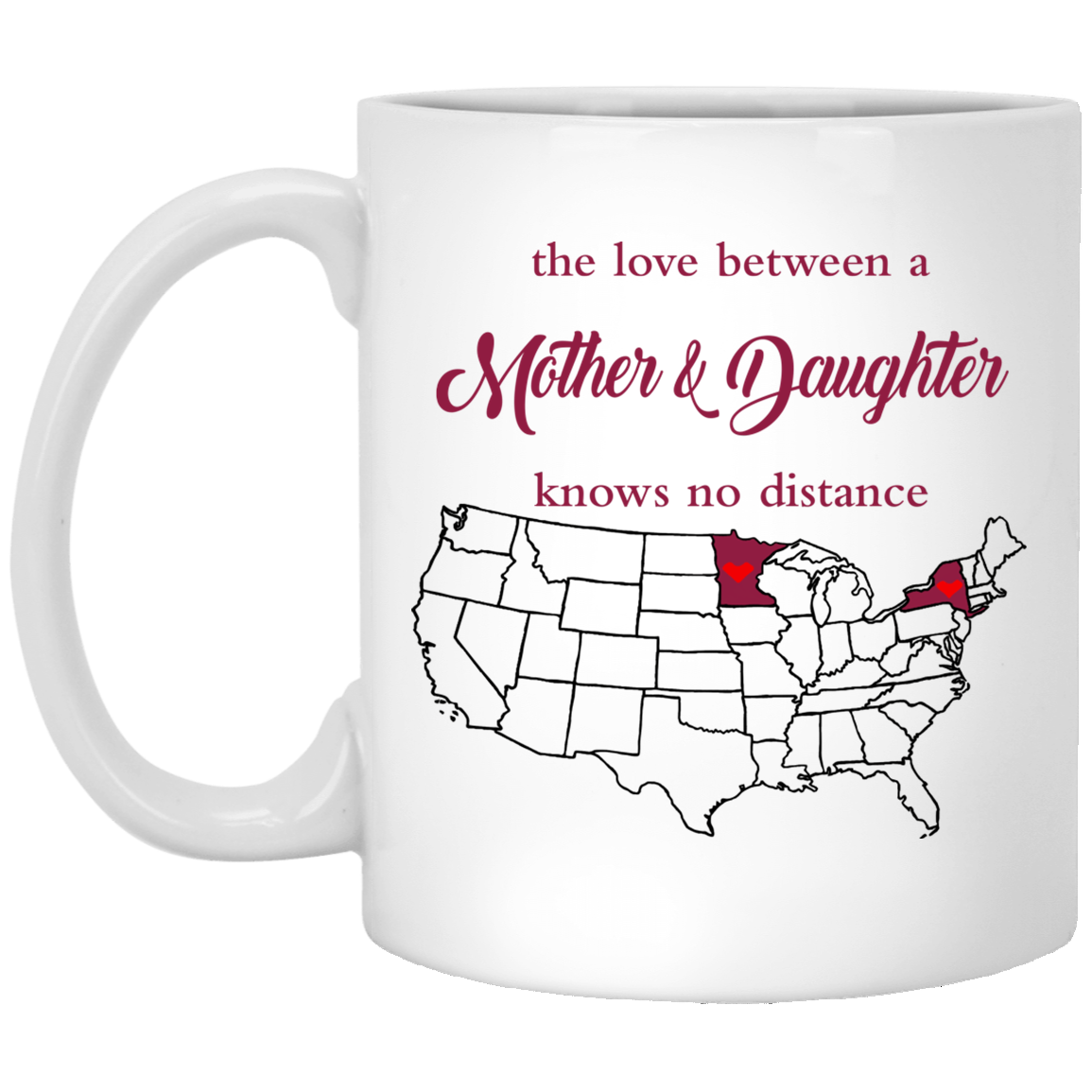 New York Minnesota Mother And Daughter Mug - Mug Teezalo
